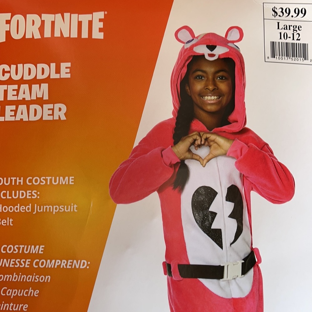 Fortnite: Cuddle Team Leader Kids Costume! New!